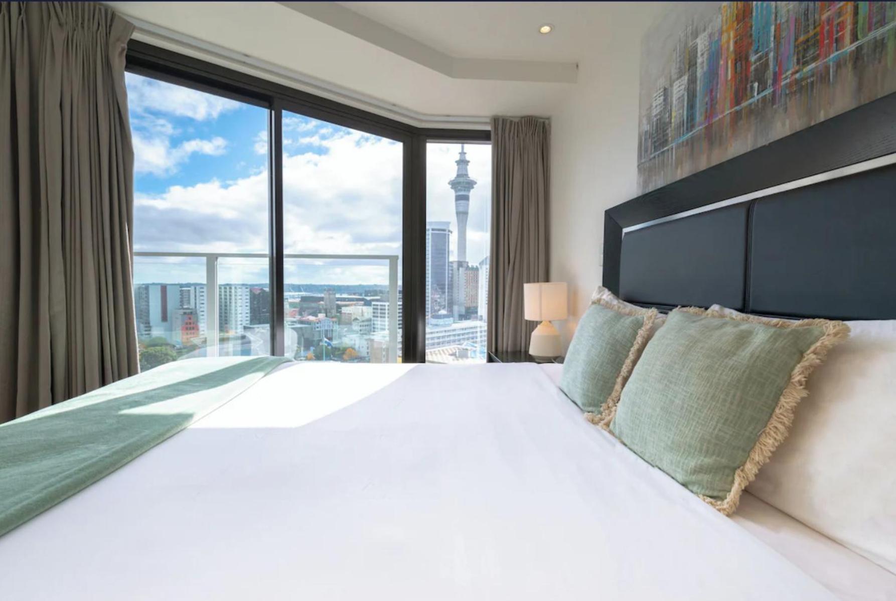 Skytower And City View 2 Bedroom Apartment On High Floor Auckland Exteriér fotografie